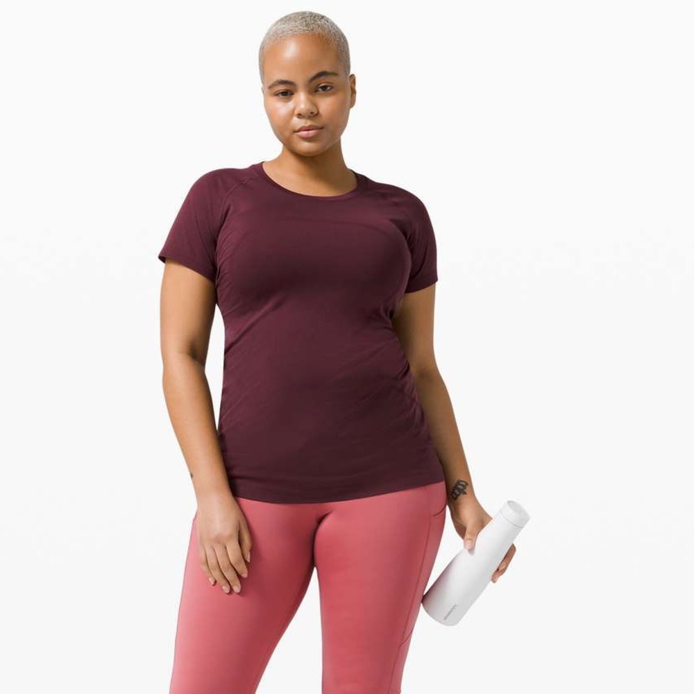 lululemon swiftly tech short sleeve cassis size 6